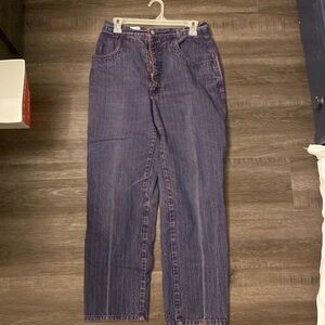 Vintage Red pinstripe jeans